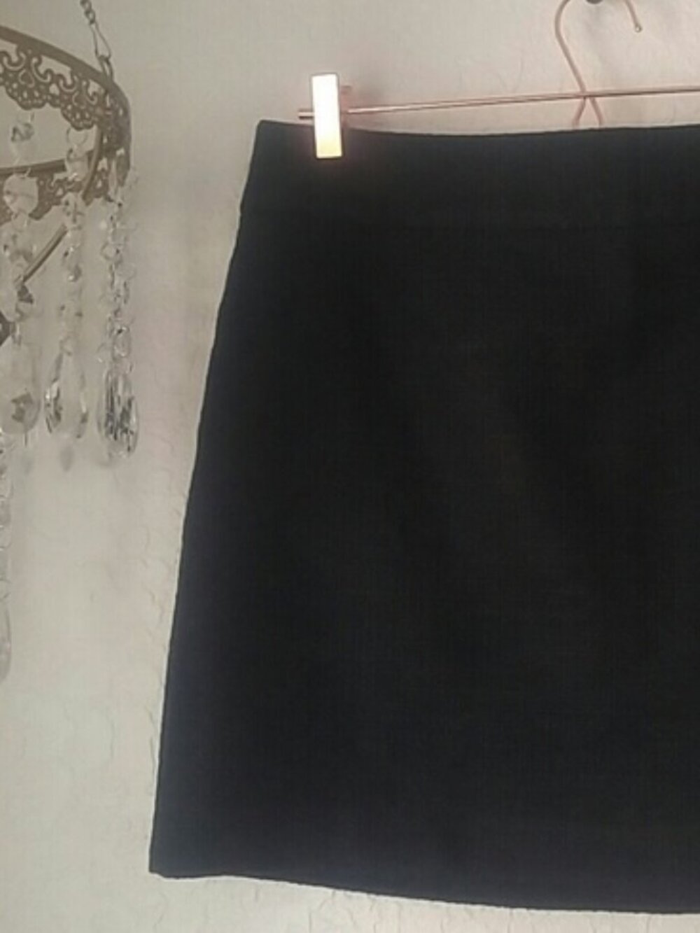 Banana Republic SZ 12 Boucle Material Navy Blue A-line Cotton Skirt